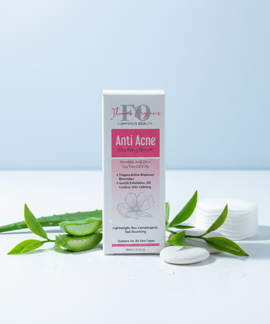 Anti Acne Clarifying Serum outer carton in clean setting