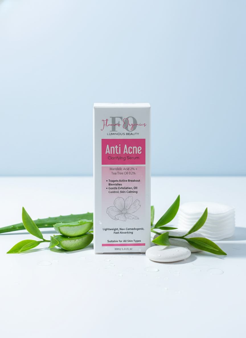 Anti Acne Clarifying Serum outer carton in clean setting