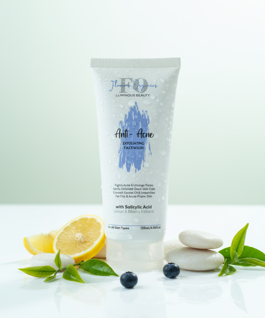 Anti-Acne Exfoliating Facewash in clean setting