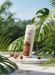 Argan Shampoo in fresh new setting