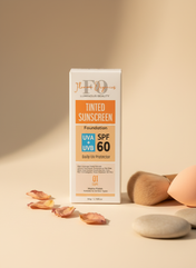 SPF 60 Tinted Sunscreen Foundation in elegant beauty setting