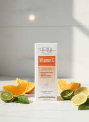 Vitamin C Brightening Serum outer carton in elegant setting